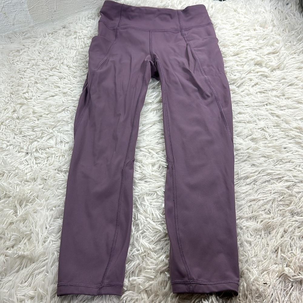 Lululemon Time To Sweat Crop *23" Smoked Mulberry